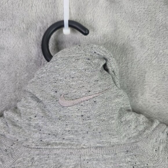 Womens Nike Dri Fit Gray Cowl Neck Sweatshirt 1/4 Zip 3/4 Sleeves Cotton Size XL - Picture 5 of 10